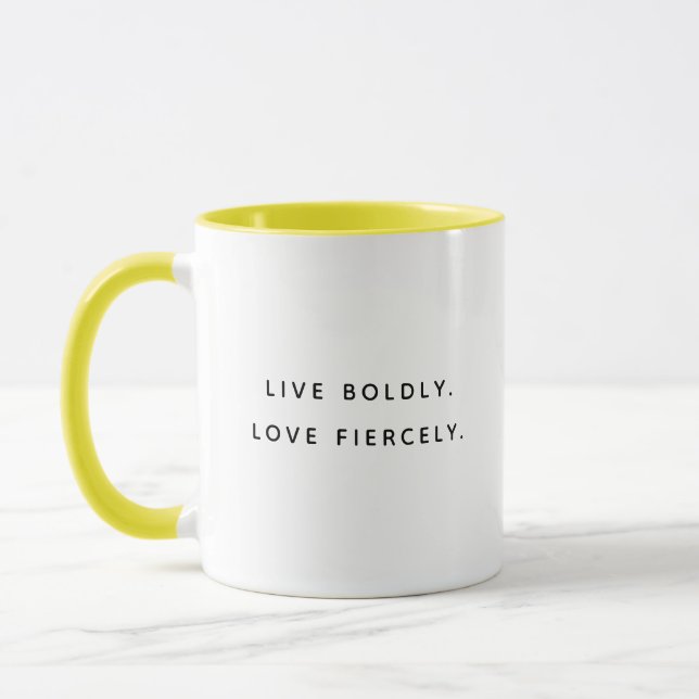 Taza Live Boldly Fun Typography Two-Tone Mug (Izquierda)