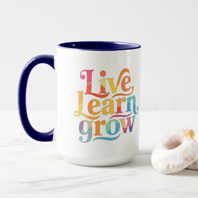 Taza Live Learn Grow (Con donut)