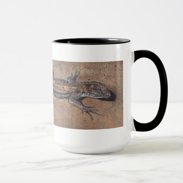 Taza "Lizard on Sand" Realista Mug (Derecha)