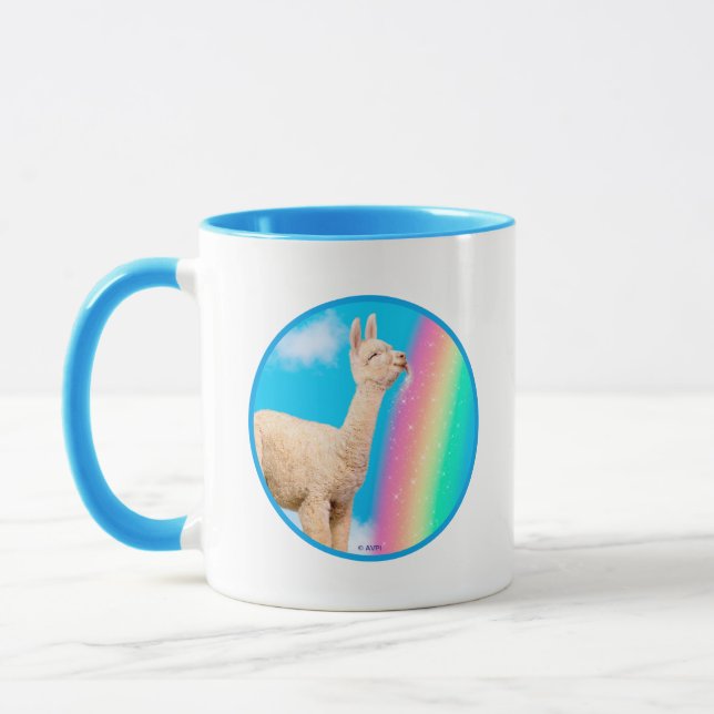 Taza Llama: Arcoiris golpeando (Izquierda)