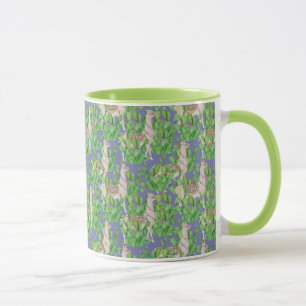 Taza Llama de la acuarela y modelo de Catus