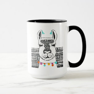 Taza Llama fiesta - Retrato