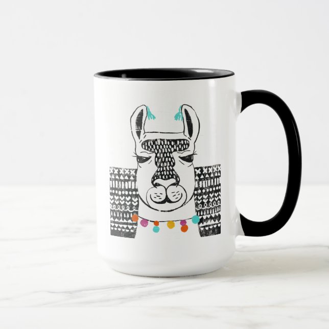 Taza Llama fiesta - Retrato (Derecha)