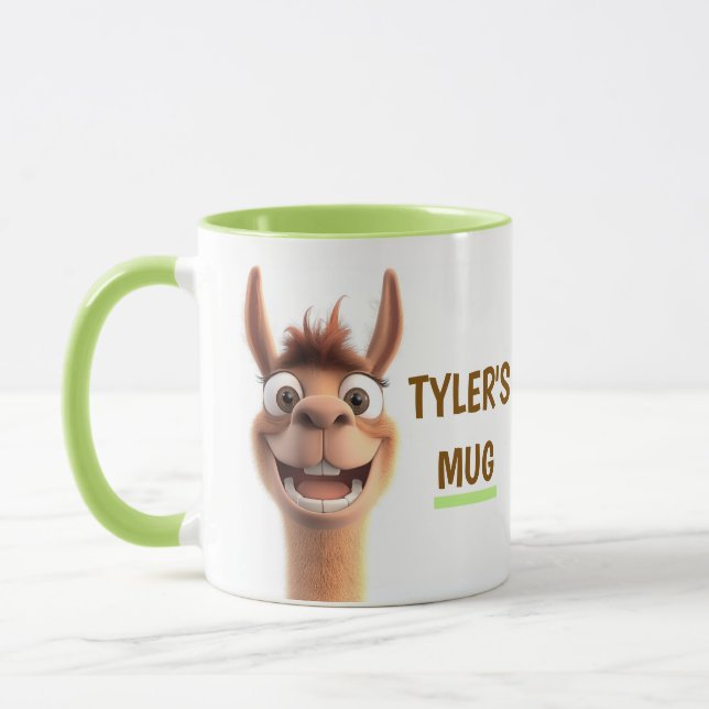 Taza Llama personalizada con nombre (Izquierda)