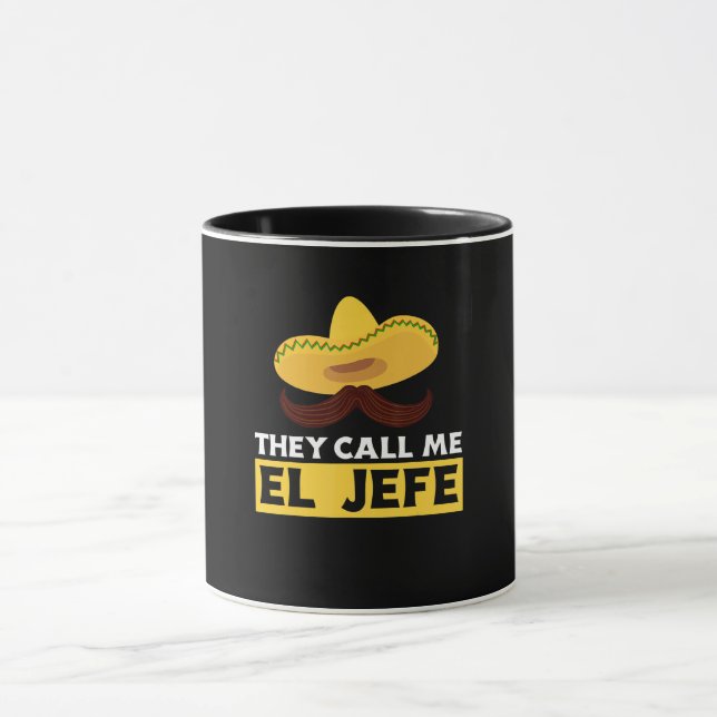 Taza Llámame Jefe Funny Chef Mexicano Cook Bosft (Centro)