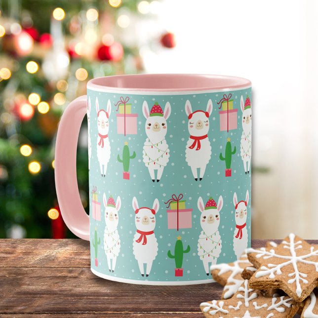 Taza Llamas a Navidades de invierno | Vacaciones (Subido por el creador)