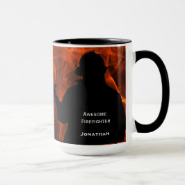 Taza Llamas de bomberos personalizadas