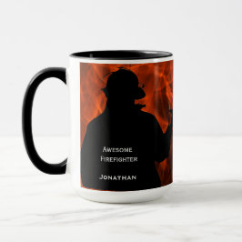 Taza Llamas de bomberos personalizadas