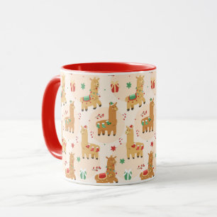 Taza Llamas de Navidades escuetos