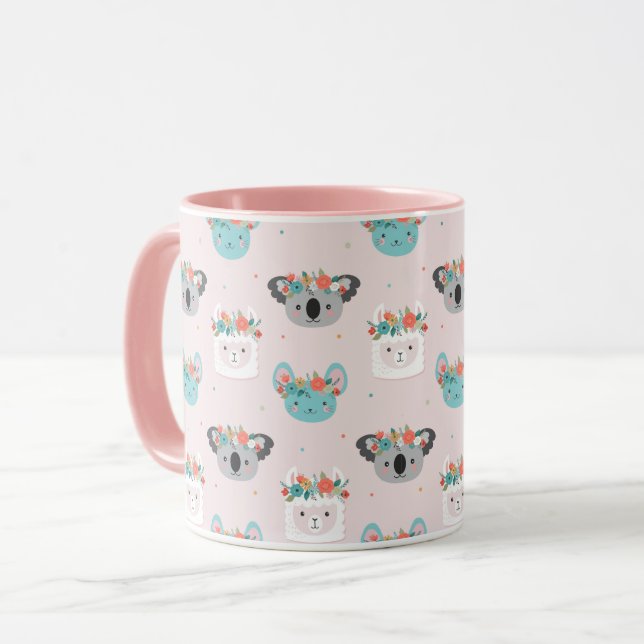 Taza Llamas, osos koala y ratones (Anverso izquierdo)