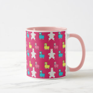 Taza Llamas y ilustracion de Alpacas