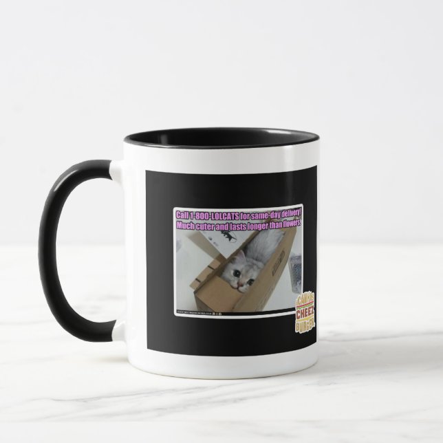 Taza Llame al 1-800-LOLCATS (Izquierda)