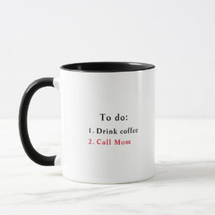 Taza Llame al regalo de mamá para hacer un café de la l