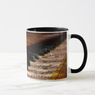 Taza Llaves del piano de las notas musicales del