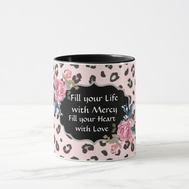 Taza Llenen su vida con Mercy Animal Print Mug (Centro)