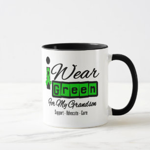 Taza Llevo al nieto verde de la cinta (retra) -