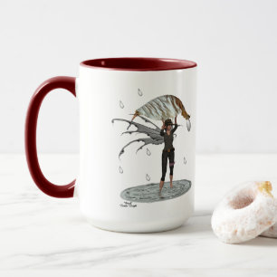 Taza Lluvia De Niño Con Café De Hojas