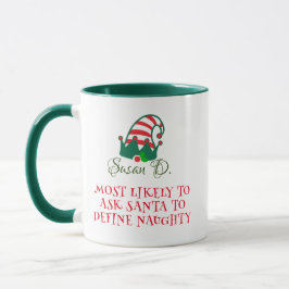 Taza Lo Más Probable Es Preguntar A Santa Define Navida