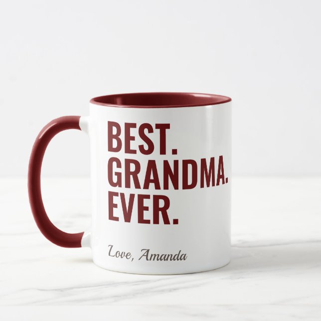 Taza Lo mejor. Abuela. Nunca. Mug fotográfico del Día d (Izquierda)