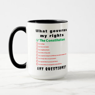 Taza Lo que gobierna mis derechos - La Constitución