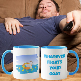 Taza Lo Que Sea Que Flote Tu Cabra Chiste Divertido De