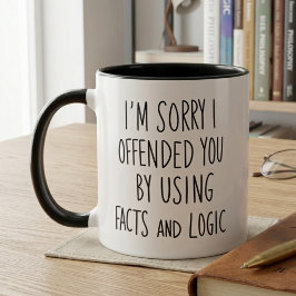 Taza Lo siento, te ofendí Cota y lógica cita