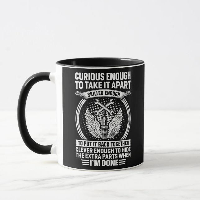 Taza Lo suficientemente curioso como para desmontarlo,  (Izquierda)