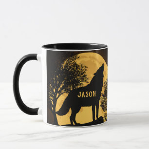 Taza Lobo Aullador y Luna