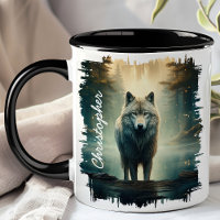 Lobo en Bosque Brumoso