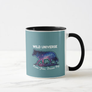 Taza Lobo Galaxia Silueta Solitaria (universo salvaje)