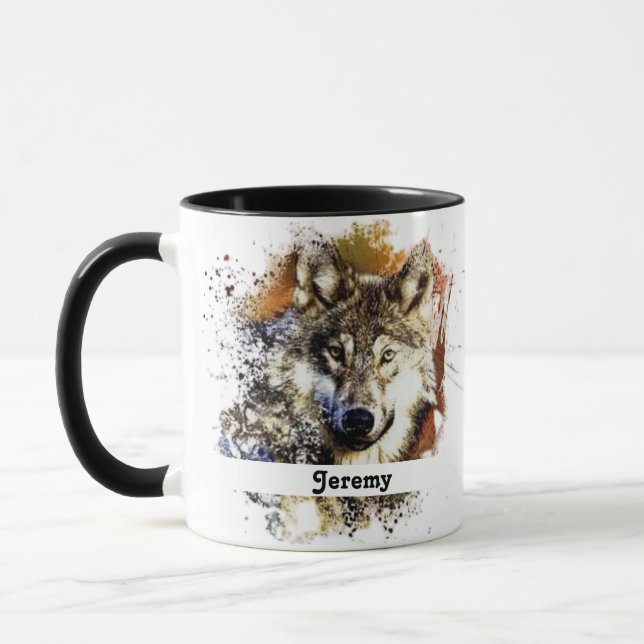 Taza Lobo personalizado (Izquierda)
