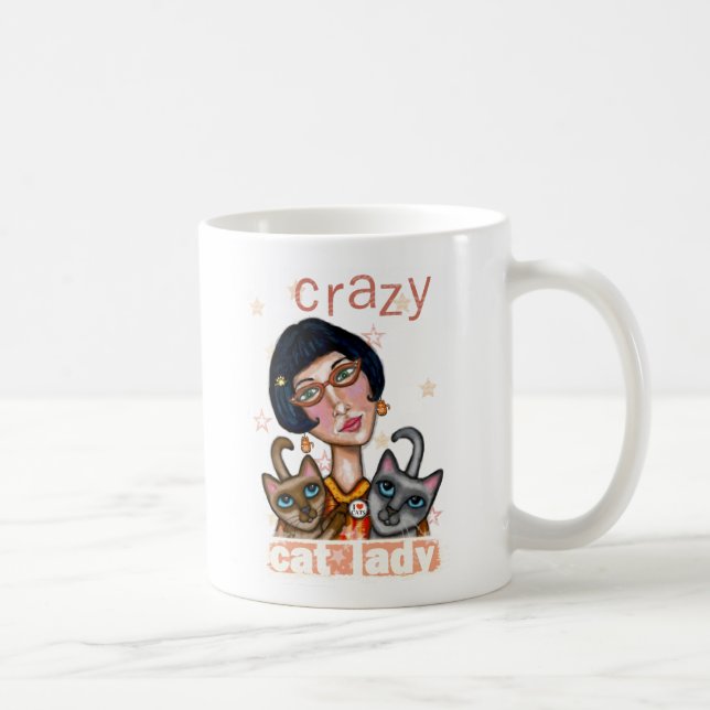 Taza loca de la señora café del gato (Derecha)