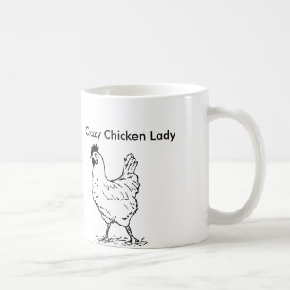 Taza loca de la señora café del pollo