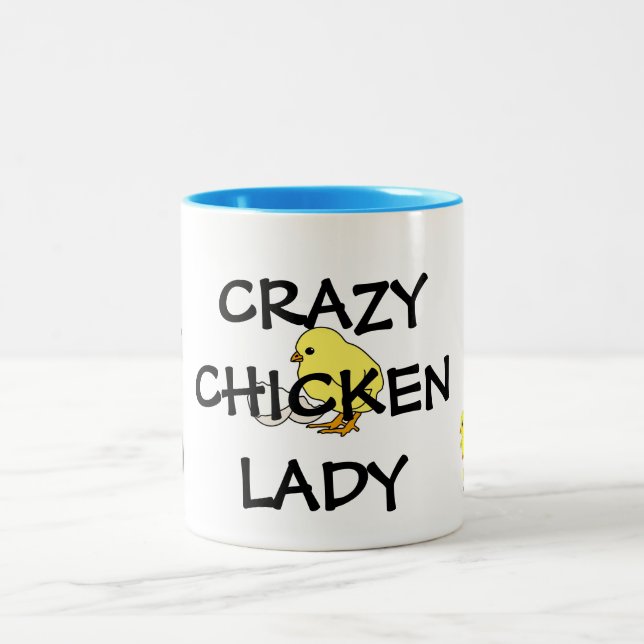 Taza loca de la señora café del pollo (Centro)