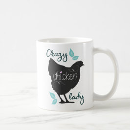 Taza loca de la señora café del pollo