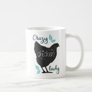 Taza loca de la señora café del pollo