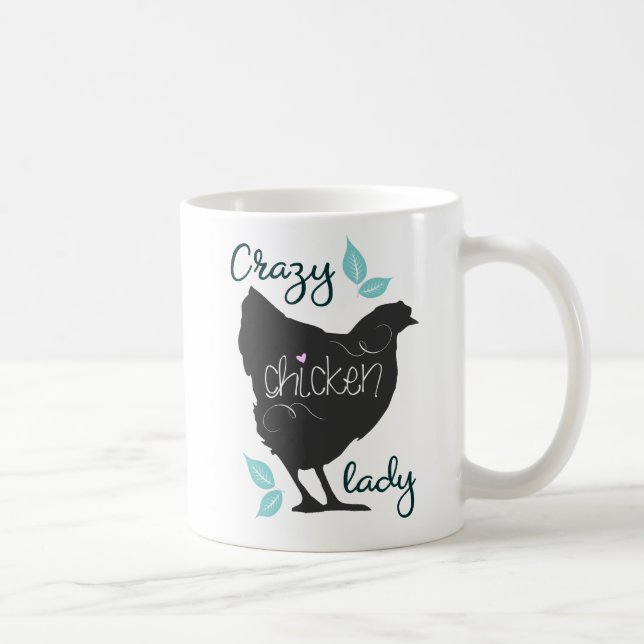 Taza loca de la señora café del pollo (Derecha)