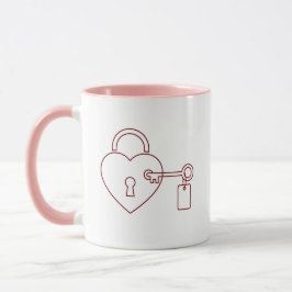 Taza Locked Love Valentine Personalized Mug