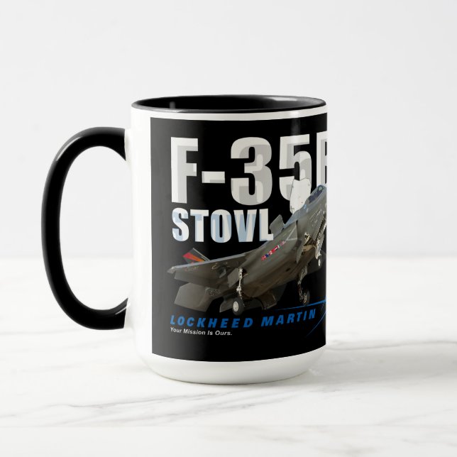 Taza Lockheed Martin F-35B Luchador sigiloso Lightning  (Izquierda)
