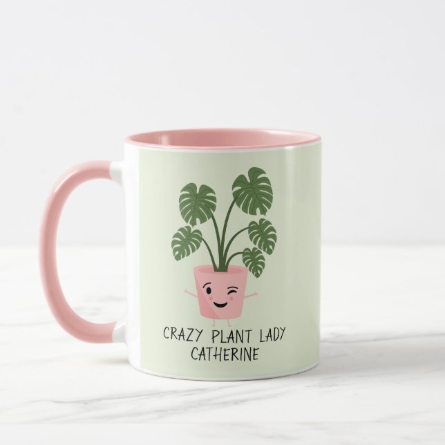 Taza Loco planta de la dama de plantas Lover Personaliz (Izquierda)