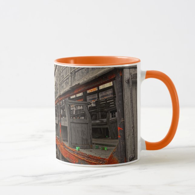 Taza Locomotora y vagones de tren ringer mug (Derecha)