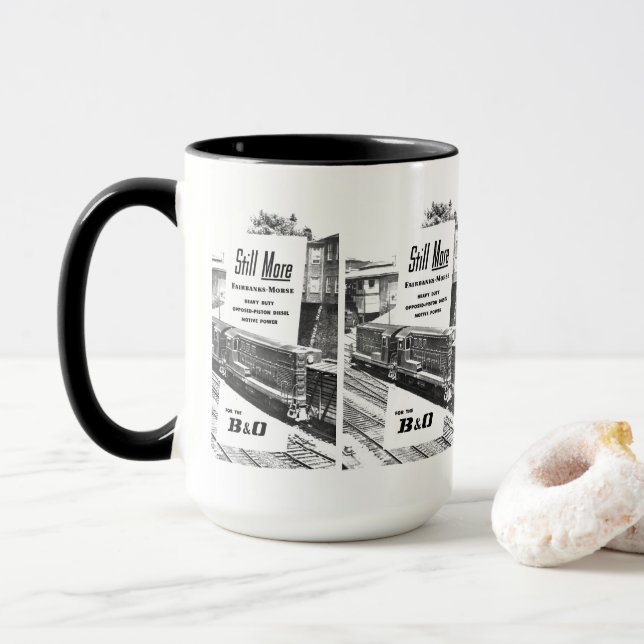 Taza Locomotoras diesel 1957 de Fairbanks Morse (Con donut)