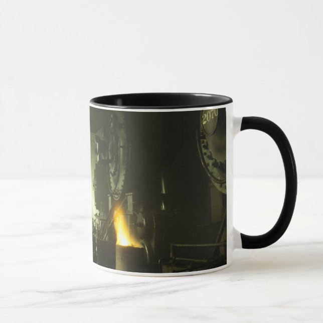 Taza Locomotoras en la casa de máquinas (Derecha)