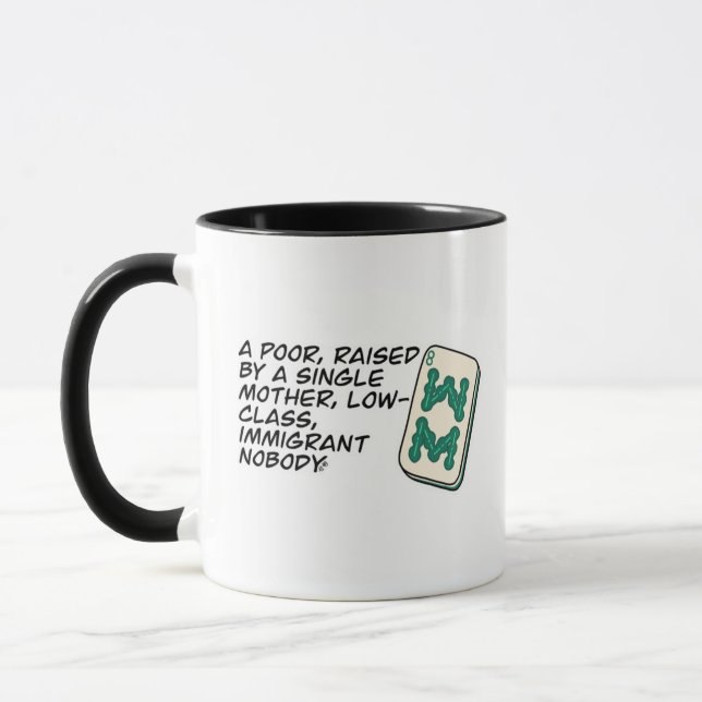 Taza Locos ricos asiáticos Mahjong escena clásica (Izquierda)