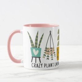 Taza Locura planta Lady Fun Pott Plantas Rosa