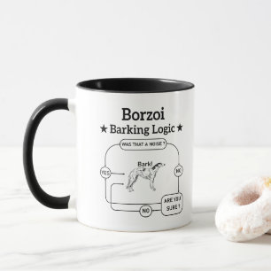 Taza Lógica de ladrido Borzoi Propietario de perro dive