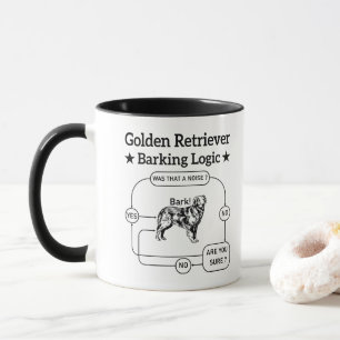 Taza Lógica de ladrido de Golden Retriever Perro divert