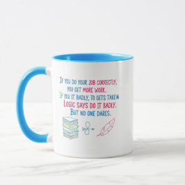 Taza Lógica Divertida Café del Lugar de Trabajo