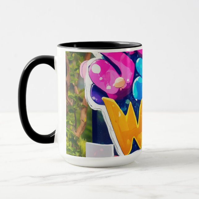 Taza Logo "AY" expresivo - Una fusión de creatividad (Izquierda)