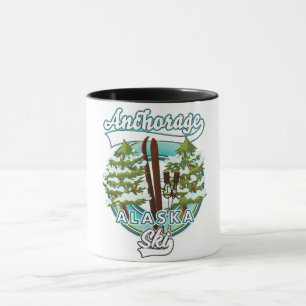 Taza Logo de Anchorage Alaska Ski